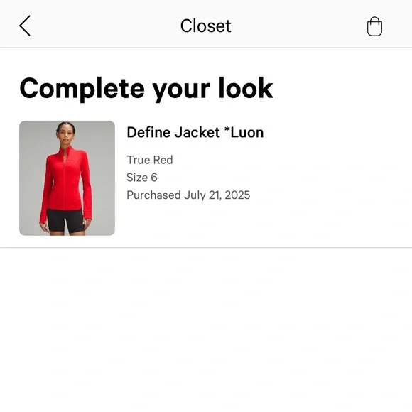 Red Lululemon Define Jacket - Picture 5 of 5